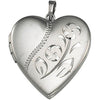 21.00x20.00 mm Heart Shaped Locket in Sterling Silver