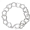 12 mm Heart Chain Bracelet in Sterling Silver ( 7.50-Inch )