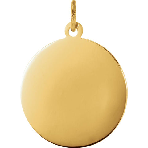 14k Yellow Gold 18mm Round St. Joseph Medal
