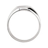 Sterling Silver 11x9.5mm Oval Signet Ring, Size 6