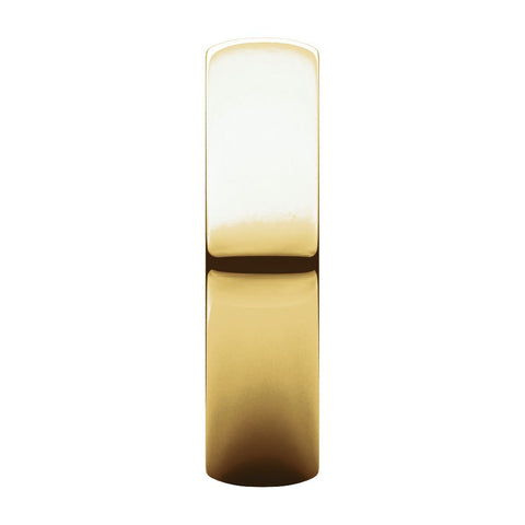 14k Yellow Gold 5mm Half Round Light Band, Size 9