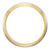 14K Yellow & White 6mm Step-Edge Band Size 10