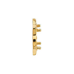 14k Yellow Gold Oval Shaped Trim