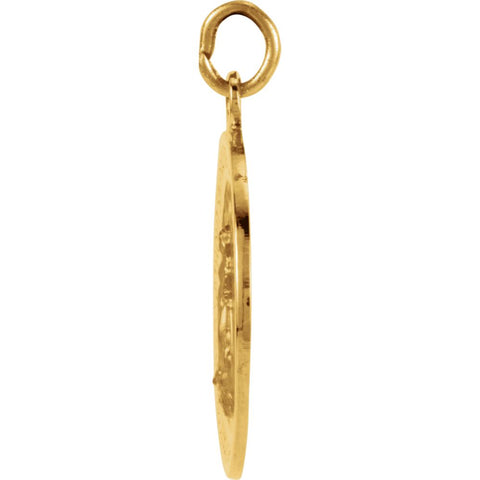 14k Yellow Gold 14.75mm Miraculous Medal