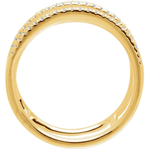 14k Yellow Gold 1/5 CTW Diamond Ring, Size 7