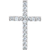 14k White Gold 5/8 CTW Diamond Cross Pendant