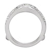 14k White Gold 1/2 CTW Diamond Ring Guard, Size 7
