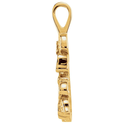 14k Yellow Gold Nugget Pendant
