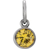 14k White Gold Imitation Citrine Birthstone Charm