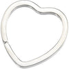 Heart Shaped Split Key Ring in Sterling Silver