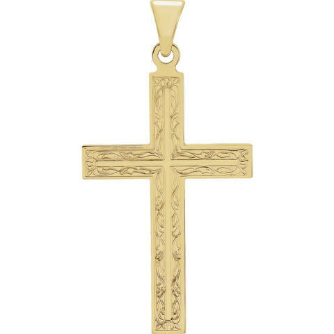 14k Yellow Gold Cross Pendant