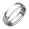 14k White Gold 5mm Comfort-Fit Edge Wedding Band for Men, Size 10.5