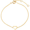 Heart Design Bracelet in 14k Yellow Gold ( 7.00-Inch )