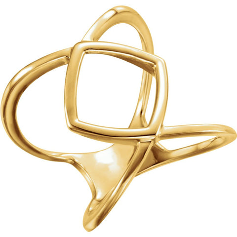14k Yellow Gold Freeform Ring, Size 7