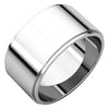 Sterling Silver 10mm Flat Edge Wedding Band for Men, Size 11