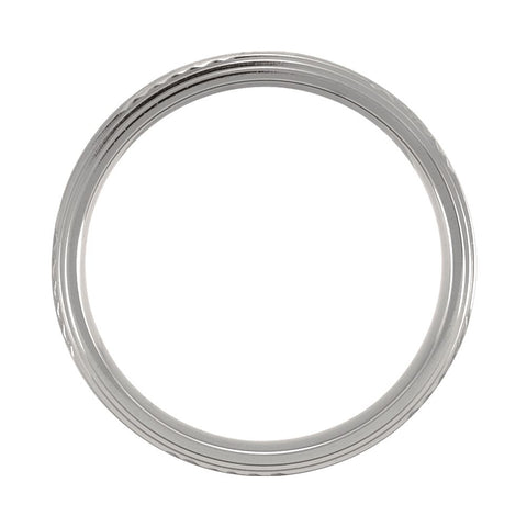 Titanium 5mm Ridged Band Size 11