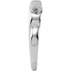 14k White Gold Double Heart Pendant Slide