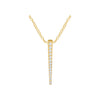 14k Yellow Gold 1/4 ctw. Diamond Graduated Bar 16-18-inch Necklace