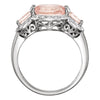 14k White Gold Morganite & 1/10 CTW Diamond Ring, Size 7