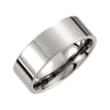 Polished Flat Titanium Wedding Band Ring (Size 9.5 )