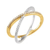 14k Yellow & White Gold 1/6 ctw. Diamond Ring, Size 7