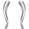 Sterling Silver Horn Earrings