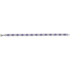 14k White Gold 7x5mm Oval Amethyst 7" Bracelet