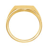14k Yellow Gold 11mm Shield Ring, Size 7