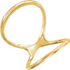 14k Yellow Gold Freeform Ring, Size 7