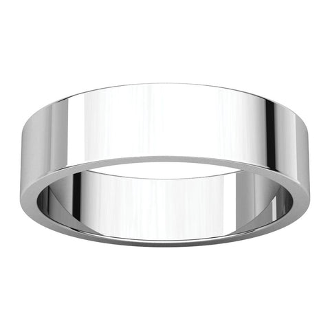 Sterling Silver 5mm Flat Band, Size 10.5