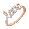 14k Rose Gold 1/6 ctw. Diamond Ring, Size 7