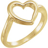 Open Heart Ring in 14k Yellow Gold ( Size 6 )