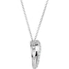 14k White Gold Diamond Heart Necklace