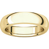 14k Yellow Gold 5mm Heavy Comfort Fit Band, Size 5.5