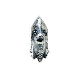 Sterling Silver 12.25x11.25mm Fish Bead