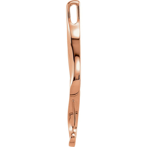 14k Rose Gold Freeform Pendant Mounting
