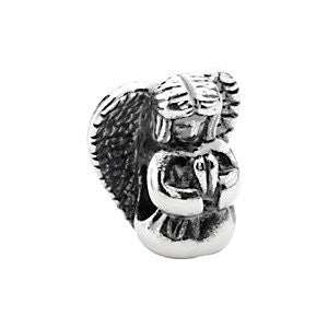Sterling Silver 15.75x14.5mm Angel Slider Bead