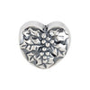 Sterling Silver 13.25X12mm Mistletoe Heart Bead