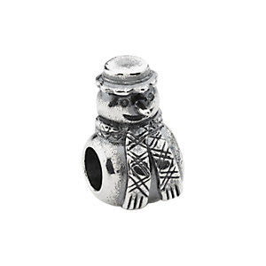 Sterling Silver 16.5x9.75mm Snowman Bead