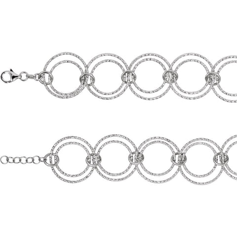 Sterling Silver Adjustable Circle 18" Chain