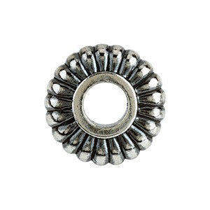 Sterling Silver 12.75x6.75mm Fluted Bead