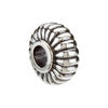 Sterling Silver 12.75x6.75mm Fluted Bead