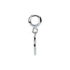 Sterling Silver 13mm Love Heart Dangle Bead with Crystal