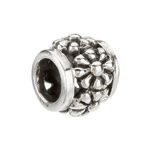 Sterling Silver 10mm Daisy Bead