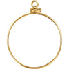 Coin Edge Screw-Top Coin Frame Mounting in 14K Yellow Gold