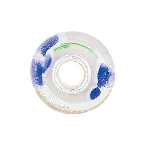 Sterling Silver 14x10mm Blue Flower Green Swirl Glass Bead