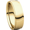 14k Yellow Gold 6mm Comfort Fit Edge Band , Size 9.5
