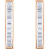 14k Rose Gold 1/2 CTW Diamond Baguette Bar Earrings
