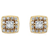 14k Yellow Gold 1/2 CTW Diamond Earrings