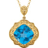 14K Yellow Gold 12X12mm Sculptural-Inspired 18-Inch Necklace